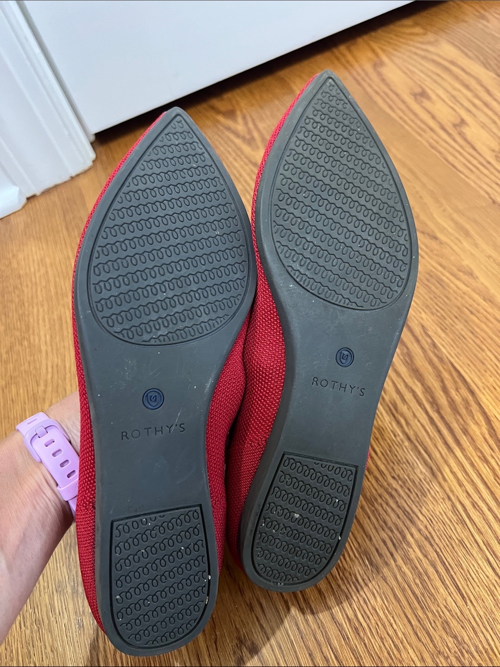Rothy’s Red Pointed Toe Women's Ballet Flats - size 10 - Picture 5 of 7